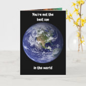 Du bist nicht der beste Sohn der Welt. Karte (Gelbe Blume)