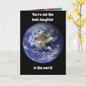 Du bist nicht die beste Tochter. Karte (Gelbe Blume)