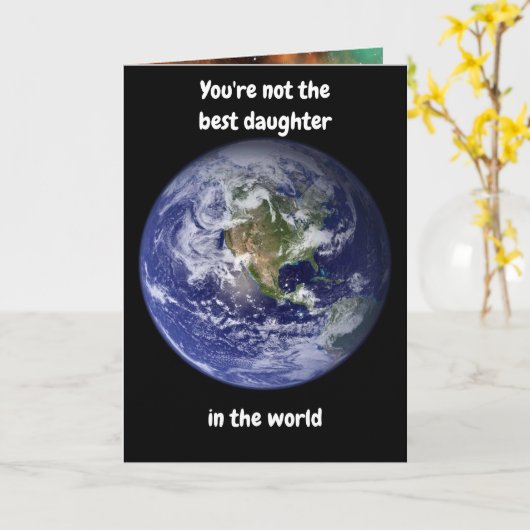 Du bist nicht die beste Tochter. Karte (Gelbe Blume)