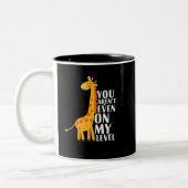 Du bist nicht einmal auf meinem Level Funny Giraff Zweifarbige Tasse (Links)