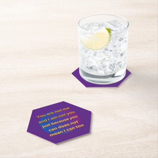 "Du bist nicht ich" Gedankengedicht Zitat Untersetzer (Vor Ort)