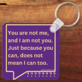 "Du bist nicht ich" Gedicht Zitat Schlüsselring Schlüsselanhänger (Rückseite)