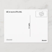 "Du bist nicht komisch..." Postkarte (Rückseite)