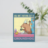 Du bist nicht nur ein Groundhog, der Marmot singt Postkarte (Stehend Vorderseite)