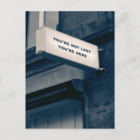 Du bist nicht verloren, dass du hier bist