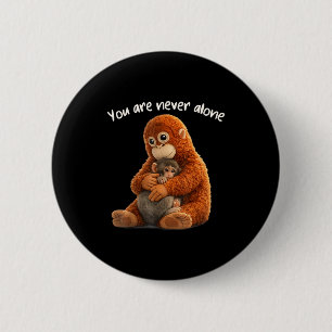 Du bist nie allein Punch-Affe Tierliebhaber Button