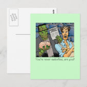 Du bist nie zufrieden postkarte (Vorne/Hinten)
