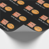 Du bist Niedlich Nähpuder Dark BG Geschenkpapier (Ecke)