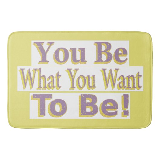 "Du bist!" Niedliches Design. Jetzt kaufen Badematte (Vorderseite)