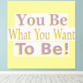 "Du bist!" Niedliches Design. Jetzt kaufen Leinwanddruck (Insitu (Holzboden))