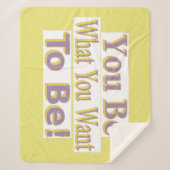 "Du bist!" Niedliches Design. Jetzt kaufen Sherpadecke (Vorderseite)