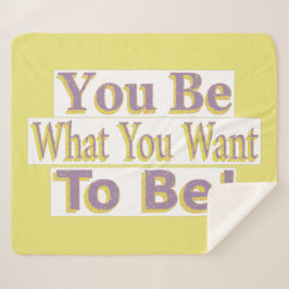 "Du bist!" Niedliches Design. Jetzt kaufen Sherpadecke