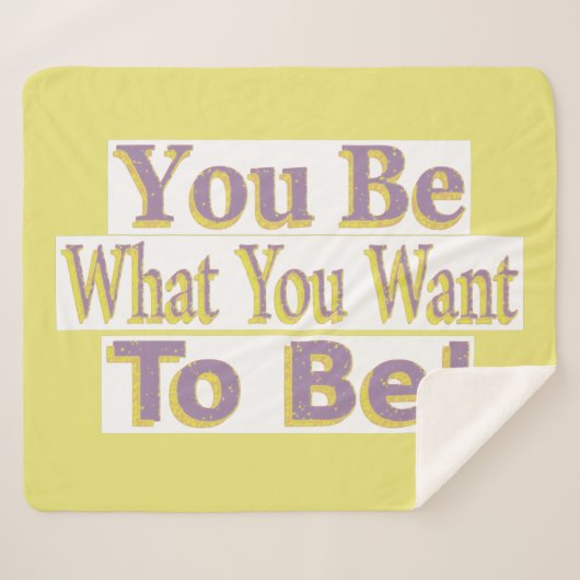 "Du bist!" Niedliches Design. Jetzt kaufen Sherpadecke (Vorderseite (Horizontal))