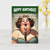 Du bist nur alt, wenn du die dicke Dame singen hör Karte (Gelbe Blume)