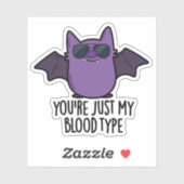 Du bist nur mein Blood-Funny Bat Pun Aufkleber (Blatt)