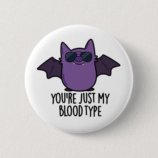 Du bist nur mein Blood-Funny Bat Pun Button (Vorderseite)