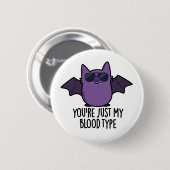 Du bist nur mein Blood-Funny Bat Pun Button (Vorne & Hinten)