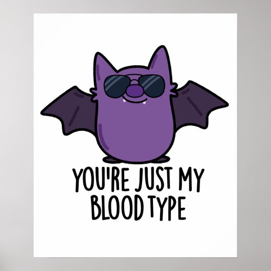 Du bist nur mein Blood-Funny Bat Pun Poster (Vorne)