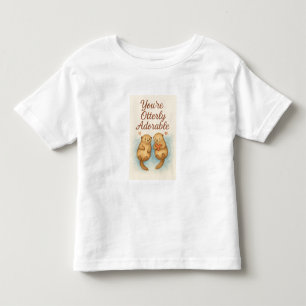 Du bist otterliebenswert – Süße Wasserfarben-Otter Kleinkind T-shirt