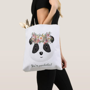 Du bist pandastisch! Niedlich Panda Bear Tote Bag Tasche