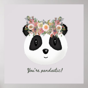 Du bist pandastisch! Niedlicher Panda-Bär Poster