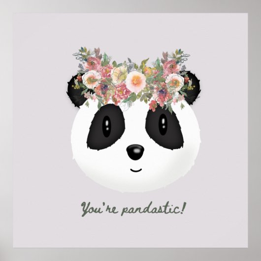 Du bist pandastisch! Niedlicher Panda-Bär Poster (Vorne)