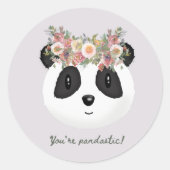 Du bist pandastisch! Niedlicher Panda-Bär Runder Aufkleber (Vorderseite)