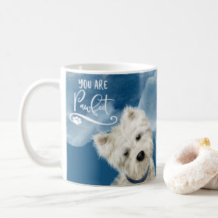 Du bist Pawfect, Westie Poodle Dog Fun Dog Pun Blu Kaffeetasse