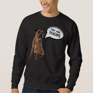 Du bist pawsome Pitbull Sweatshirt