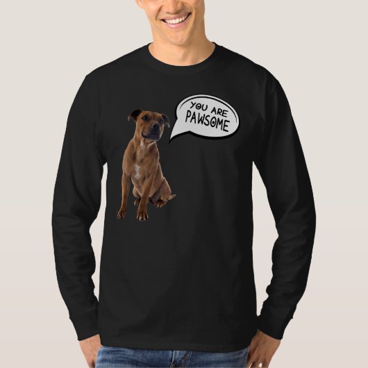 Du bist pawsome Pitbull T-Shirt (Vorderseite)
