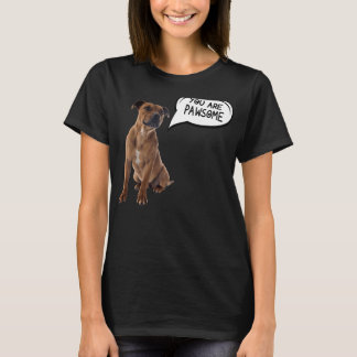 Du bist pawsome Pitbull T-Shirt
