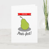 Du bist Pear-fect! Funny Whimsy Valentine's Day Karte (Vorderseite)