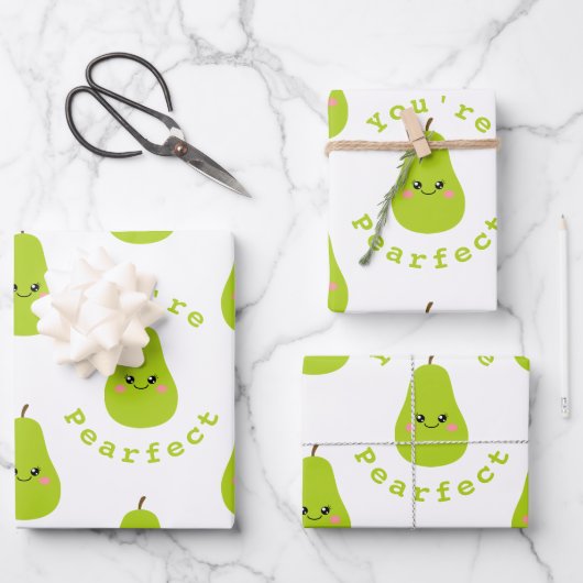 Du bist perfekt geschenkpapier set (Vorderseite)