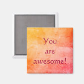 Du bist Phantastisch! Aquarell Magnet (Vorderseite/Rückseite)