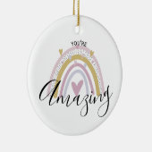 Du bist phantastisch ein positives Affirmationsges Keramik Ornament (Rechts)