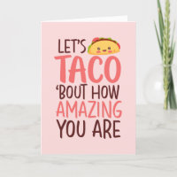 Du bist Phantastisch Funny Taco Food Pun Valentins