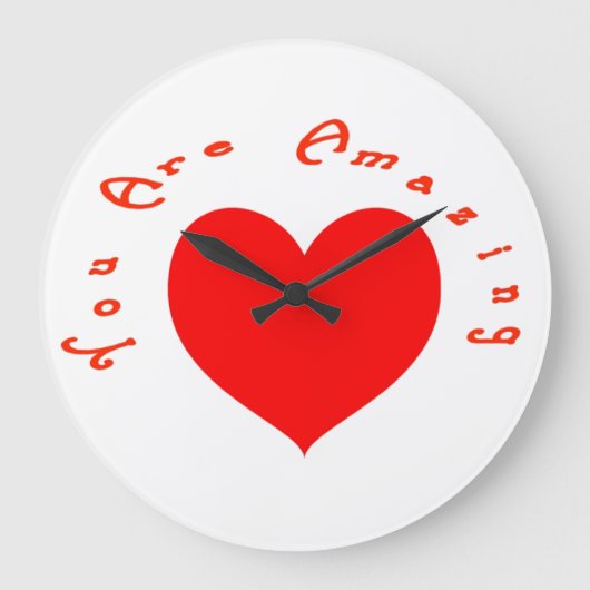 Du bist Phantastisch! Große Wanduhr (Vorderseite)