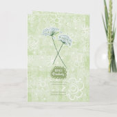 Du bist Phantastisch! Grüner Blumengarten Förderun Karte (Rückseite)