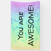 "Du bist PHANTASTISCH!" Hübsches Farbbanner Banner (Vertikal)