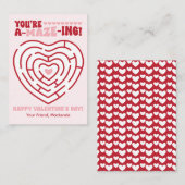 Du bist Phantastisch Maze-Klassenzimmer Valentine Mitteilungskarte (Vorne/Hinten)
