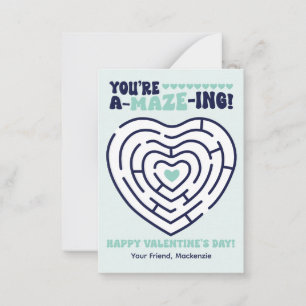 Du bist Phantastisch Maze-Klassenzimmer Valentine Mitteilungskarte