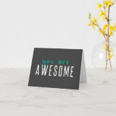 Du bist Phantastisch | Modern Zitat Green Navy Blu Karte (Gelbe Blume)