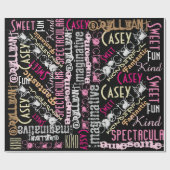 Du bist Phantastisch! Name Words Fun Geschenk Wrap Geschenkpapier (Flach)