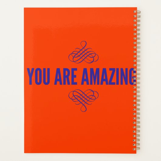 Du bist phantastisch! Orange und Lila Planer (Rückseite)