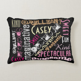 Du bist Phantastisch! Personalisierte Word-Collage Dekokissen