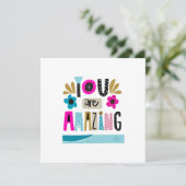 Du bist Phantastisch, positiv aufzustehen Karte (Stehend Vorderseite)