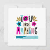 Du bist Phantastisch, positiv aufzustehen Karte (Vorderseite)