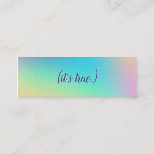 "Du bist Phantastisch" Positivkarten Mini Visitenkarte (Rückseite)