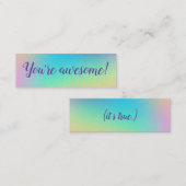 "Du bist Phantastisch" Positivkarten Mini Visitenkarte (Vorne/Hinten)