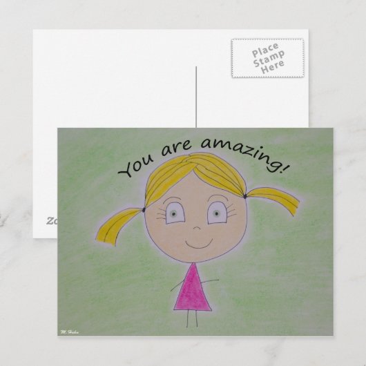 Du bist phantastisch! postkarte (Vorne/Hinten)